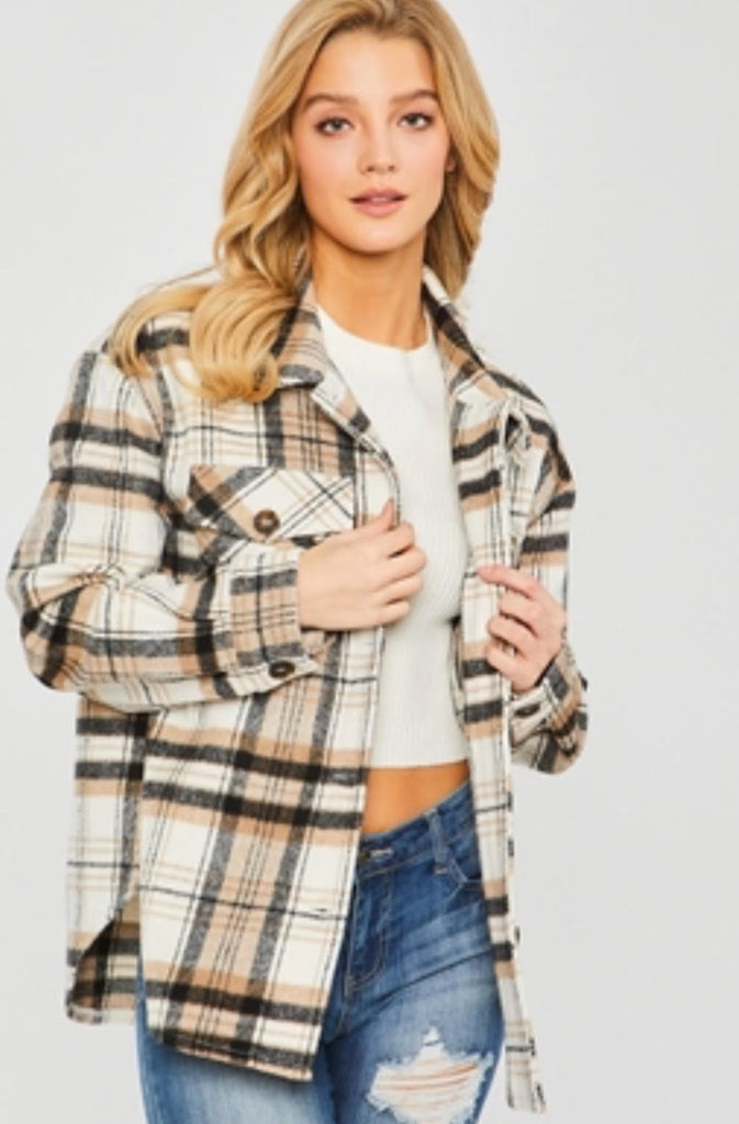 Long-Sleeved Button up Flannel