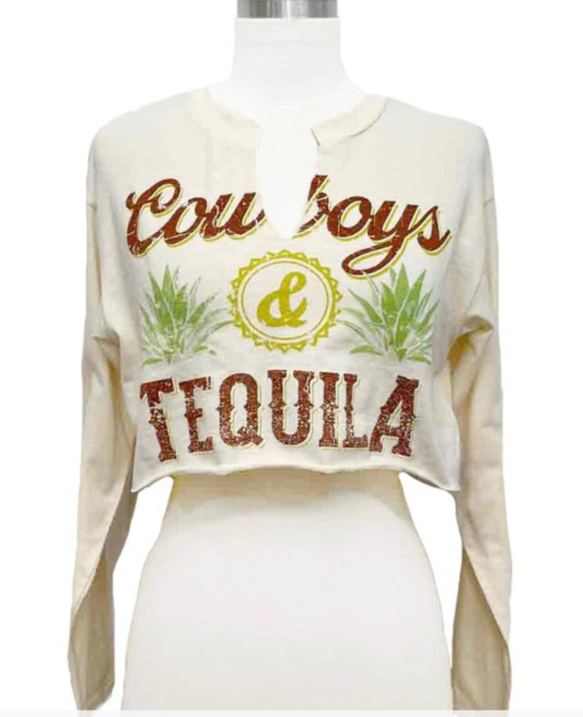 Cowboys & Tequila Crop Top