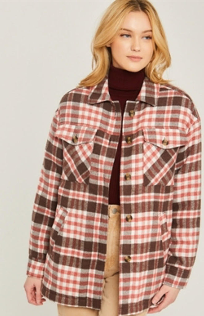 Rust Flannel Jacked